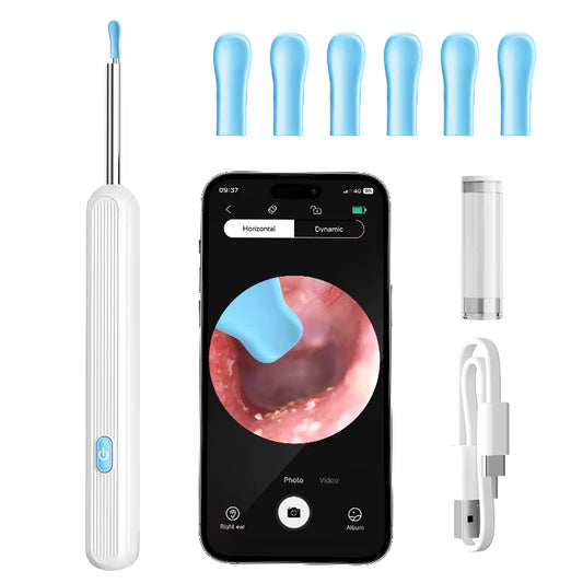 Ear Cleaner High Precision Ear Wax Removal Tool with Camera LED Light Wireless Otoscope Smart Ear Cleaning Kit Best Gift