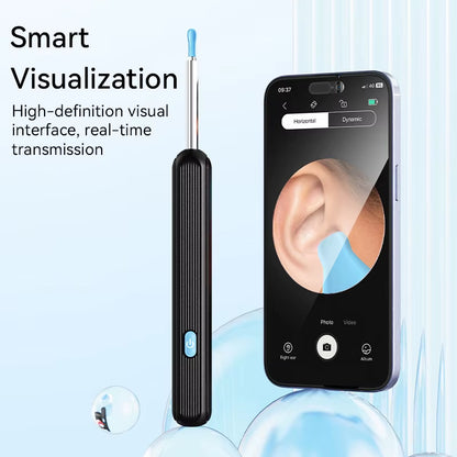 Ear Cleaner High Precision Ear Wax Removal Tool with Camera LED Light Wireless Otoscope Smart Ear Cleaning Kit Best Gift