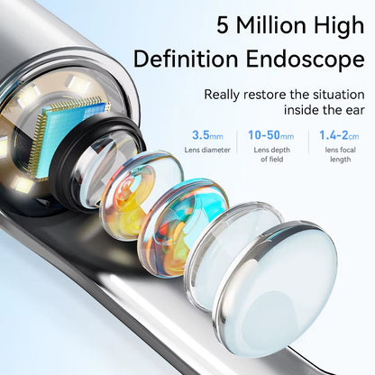 Ear Cleaner High Precision Ear Wax Removal Tool with Camera LED Light Wireless Otoscope Smart Ear Cleaning Kit Best Gift